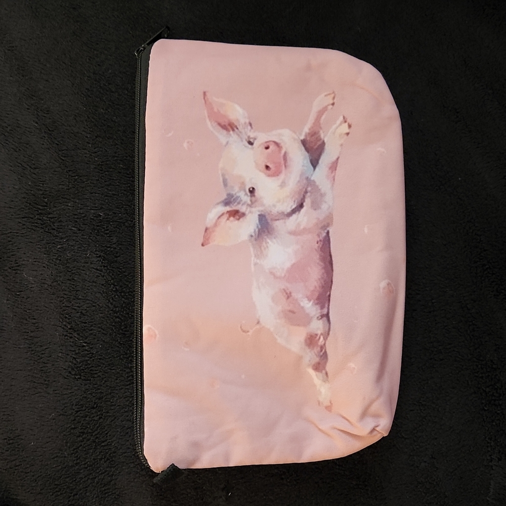 NEW- Cosmetic Bag- Pig posing - Picture 2 of 6